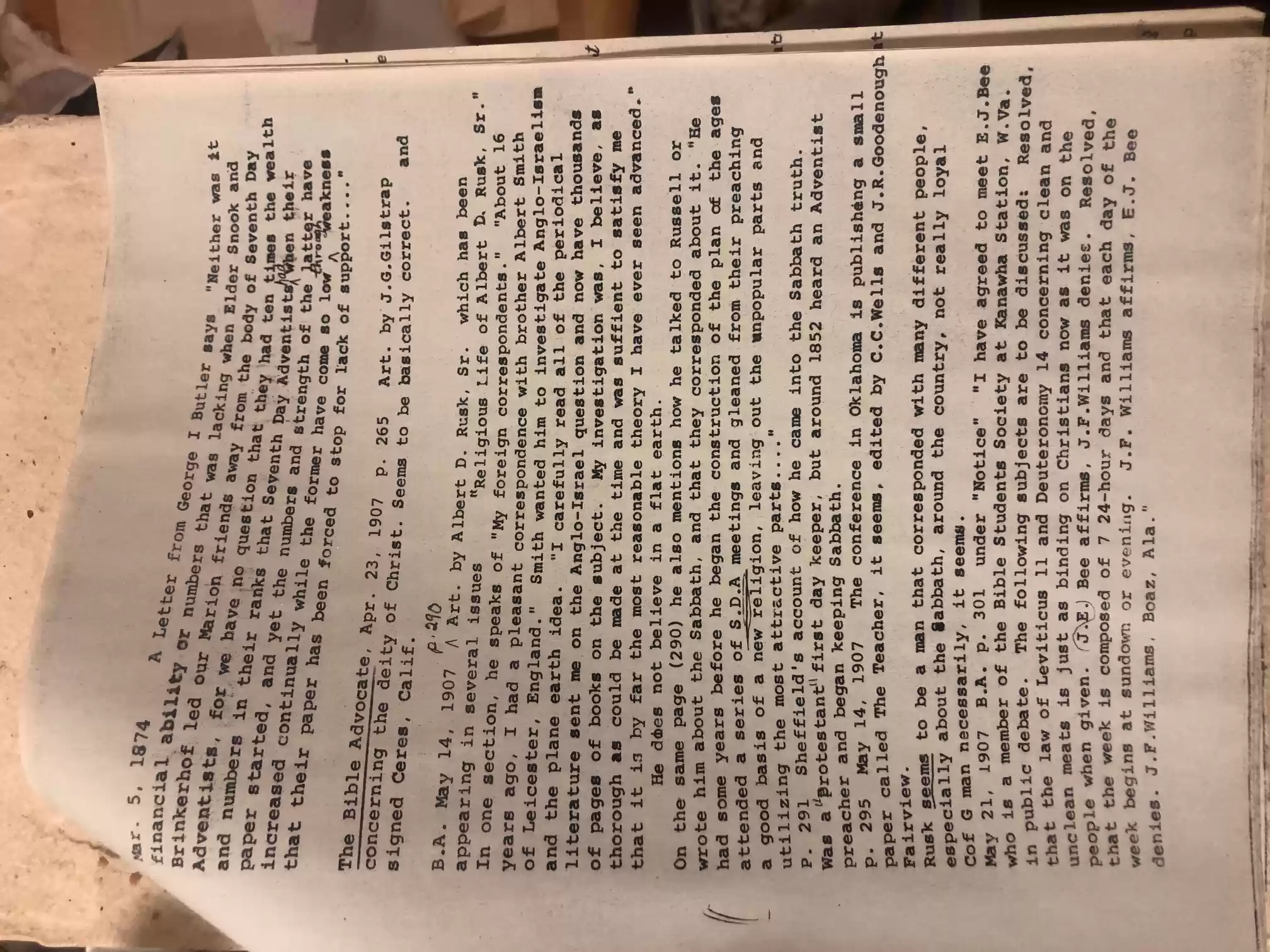 Transcript of voice recordings